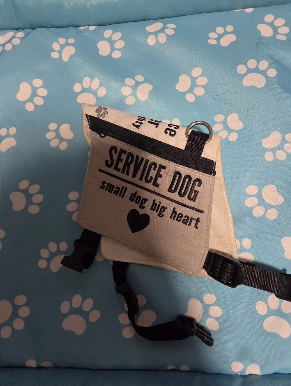 Service Dog Vest - White/Black